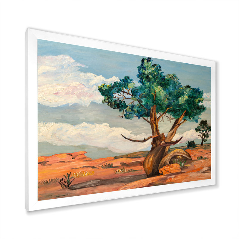 «Desert Tree Near Grand Canyon», reproduction d'art sur toile traditionnelle, H 12 po x l 20 po x P 1,5 po