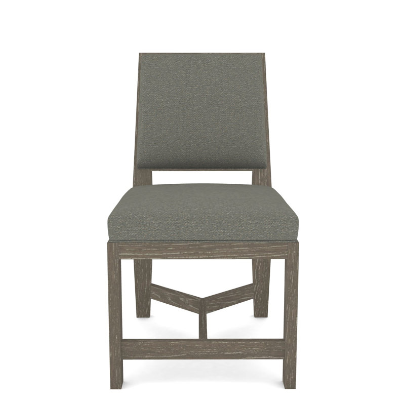 Thom Filicia Home Upholstered Back Side Chair, Hampton, Nomad Slate Crypton® Chenille