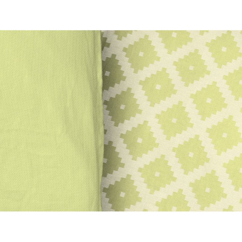 Esteban Cotton Geometric Shapes Duvet Cover Set with Pillowcases Included, Single - 1 Pillowcase (80 x 80 cm), Green