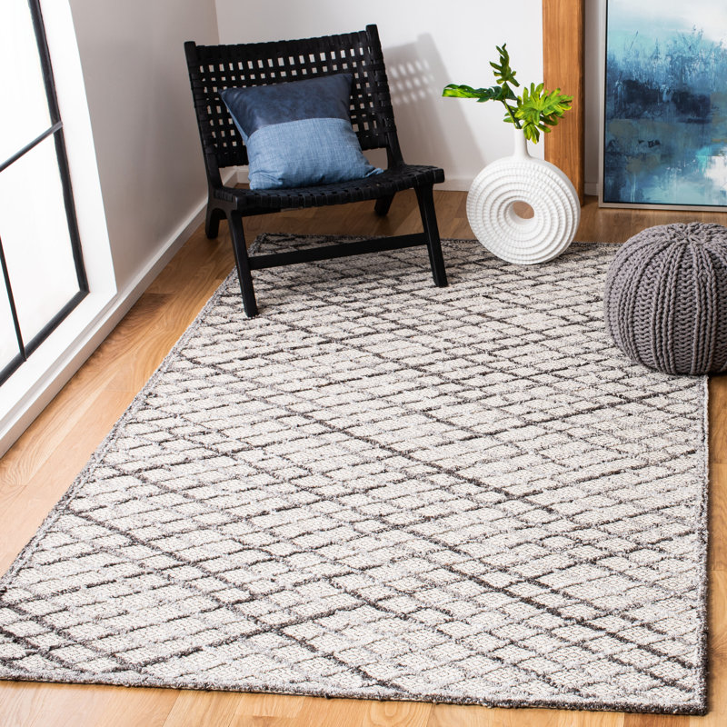 Gilliland Hand Tufted Performance Geometric Rug, Rectangle 5' x 8'