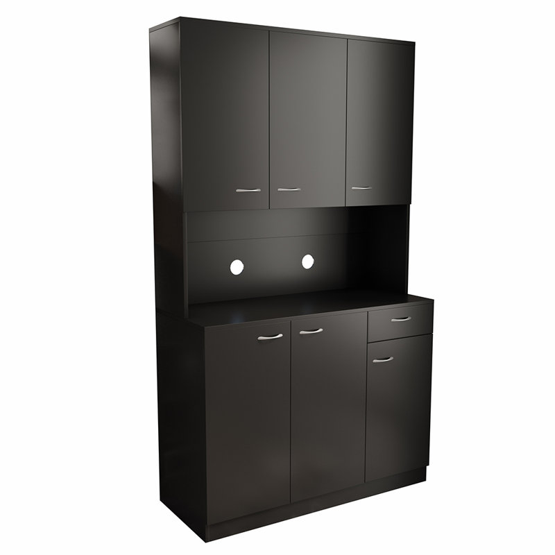 Tagerson Sideboard with Bar Hutch, Black