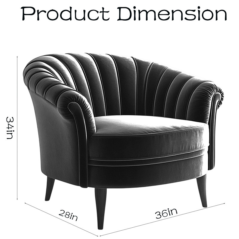 Fauteuil d'appoint en velours vert