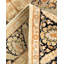 Tapis unique en laine noué à la main 3 pi 2 po x 5 pi 5 po nouvel âge Hayner - noir / beige / orange