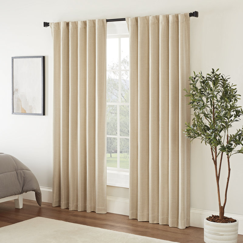 Blackout Curtain Single Panel, Wheat, 52" W x 63" L