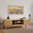 Eric Oak Manufactured Wood 70-Inch Wide Credenza TV Console with Storage