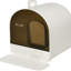 Bac à litière pour chat avec couvercle, 17 po x 17 po x 18,5 po, blanc. Assure une odeur et une zone sanitaire. Filtre désodorisant, plateau amovible et privé