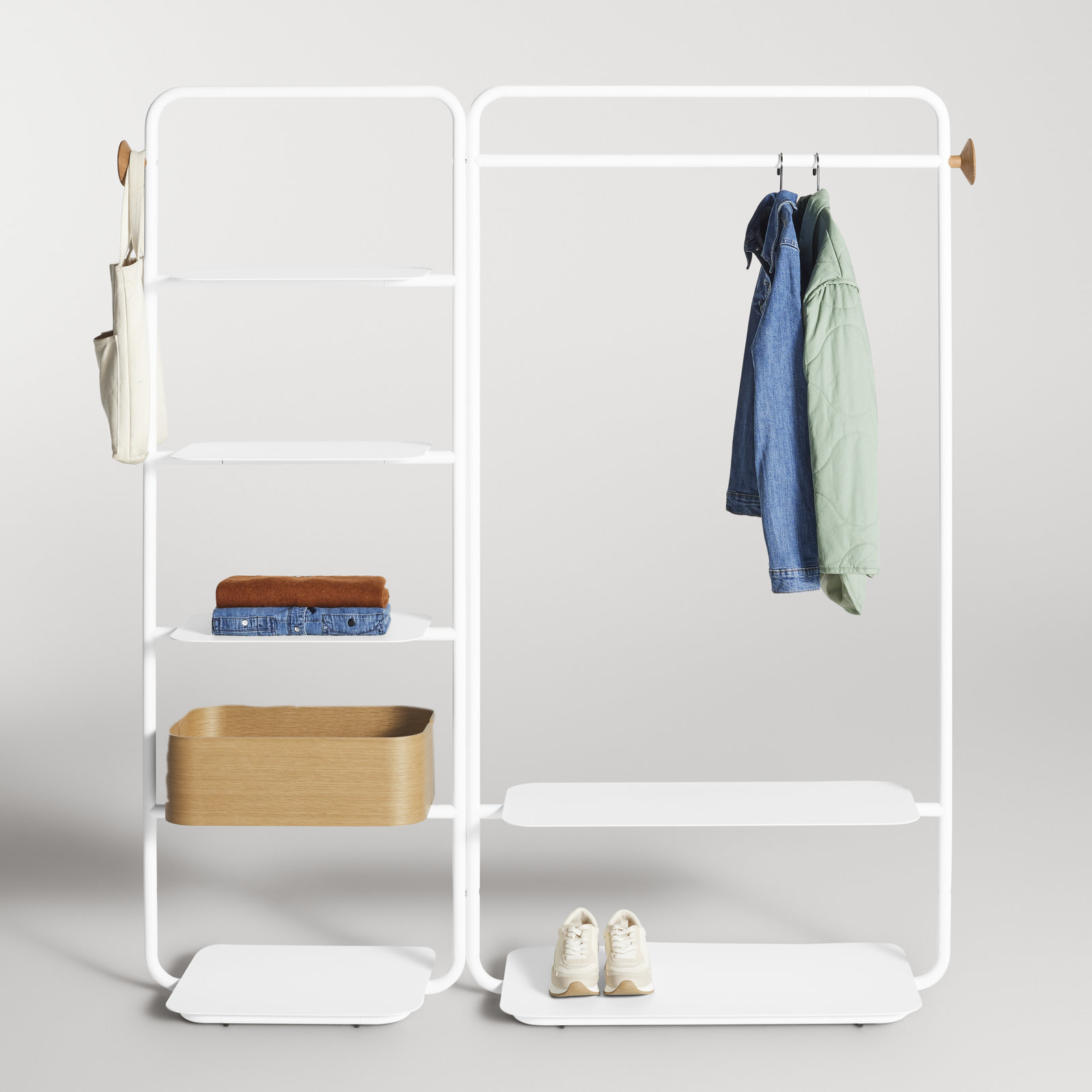 Garden Party Freestanding Clothing Rack, White