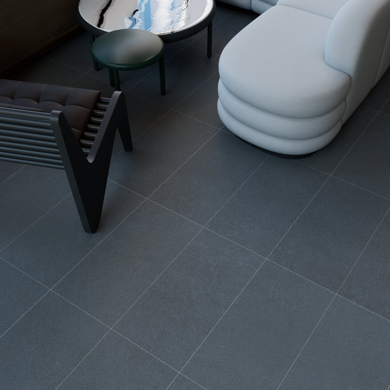 Nomad 12" x 24" Concrete Look Matte Porcelain Tile, Gray