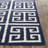 Rodgers Hand Woven Flat Weave Banana Silk/Wool/Cotton Geometric Rug in Navy/Ivory-468264035