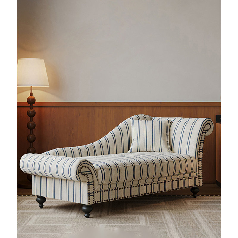Chaise longue en tissu American, Face à la gauche