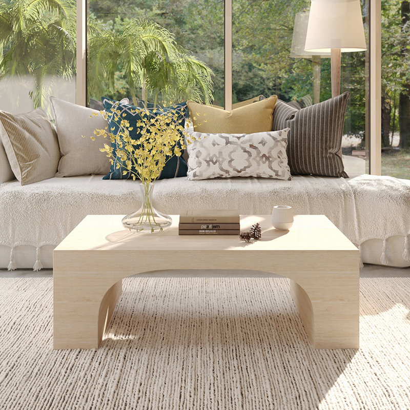 48.4" W COFFEE TABLE, ENGINEERED CEMENTITIOUS COMPOSITE