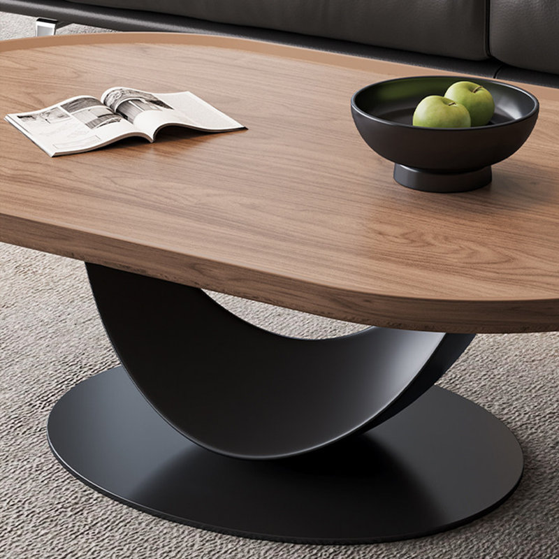 Table basse noyer massif et bois manufacturé