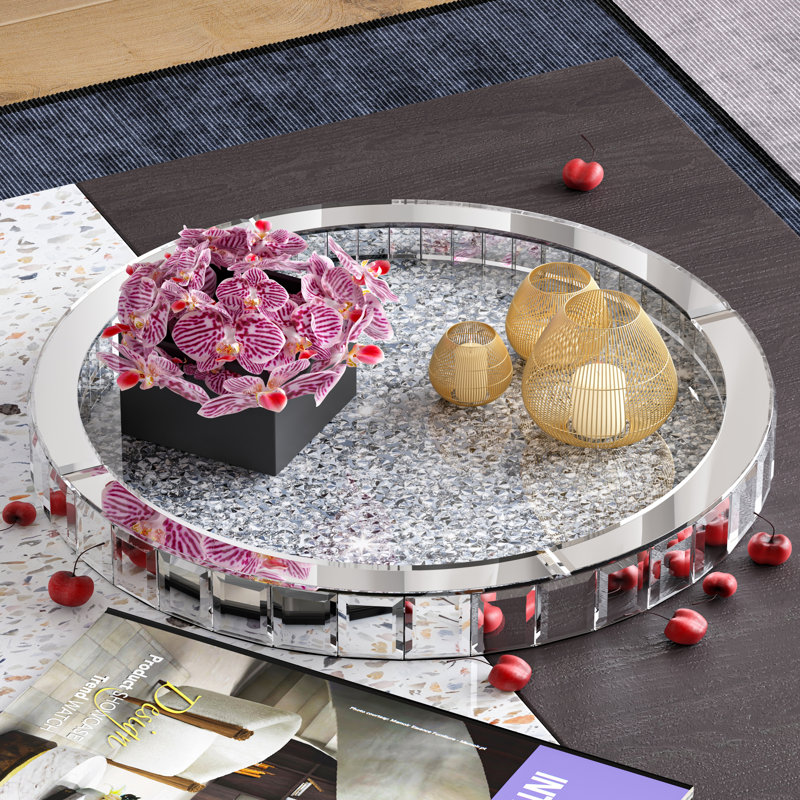 Terrico 12.8" Mirrored Vanity Tray
