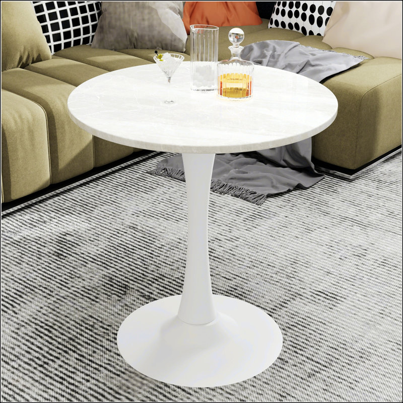 Table de salle à manger de 27,6 pouces de style moderne Mid-Century pour 2 à 4 personnes, parfaite pour divers environnements.