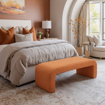 Banc Nendo abstrait orange