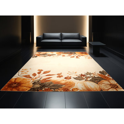 Tapis abstrait moderne et contemporain lavable à la machine Alderamin - beige