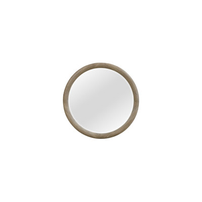 English Knotty Oak Inspired Round Mirror