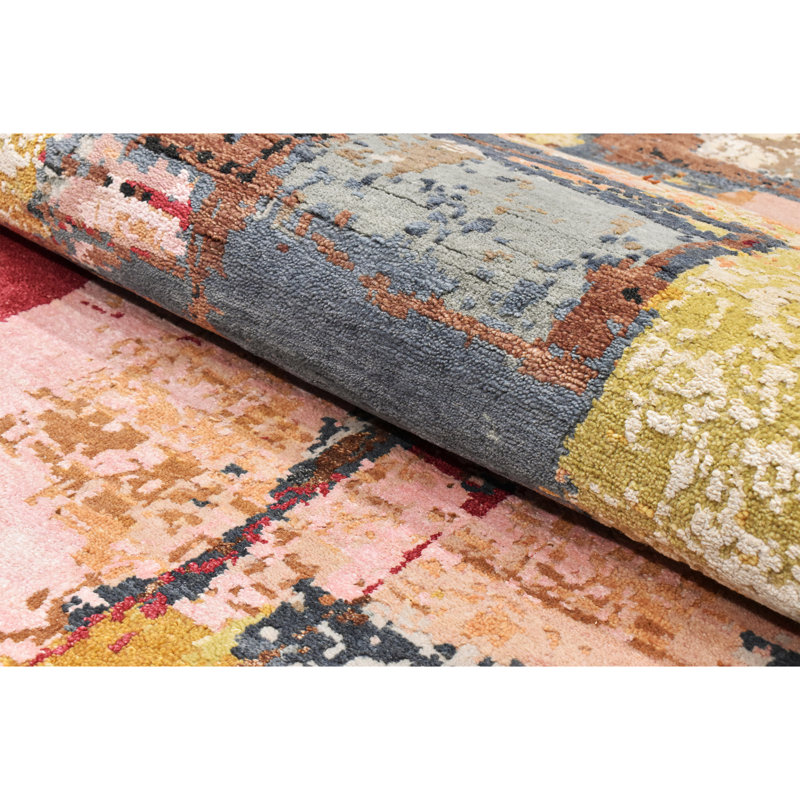 Wool Abstract Area Rug, Rectangle 8' x 10'