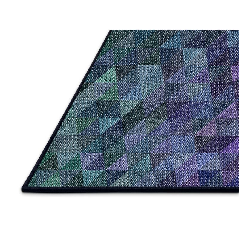 Tapis vert à motif géométrique Satterlee, Rectangle 5 pi x 7 pi