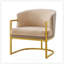 Chaise de lecture rembourrée avec structure en métal pour fauteuil, chambre à coucher ou bureau Modern Modern-130784929