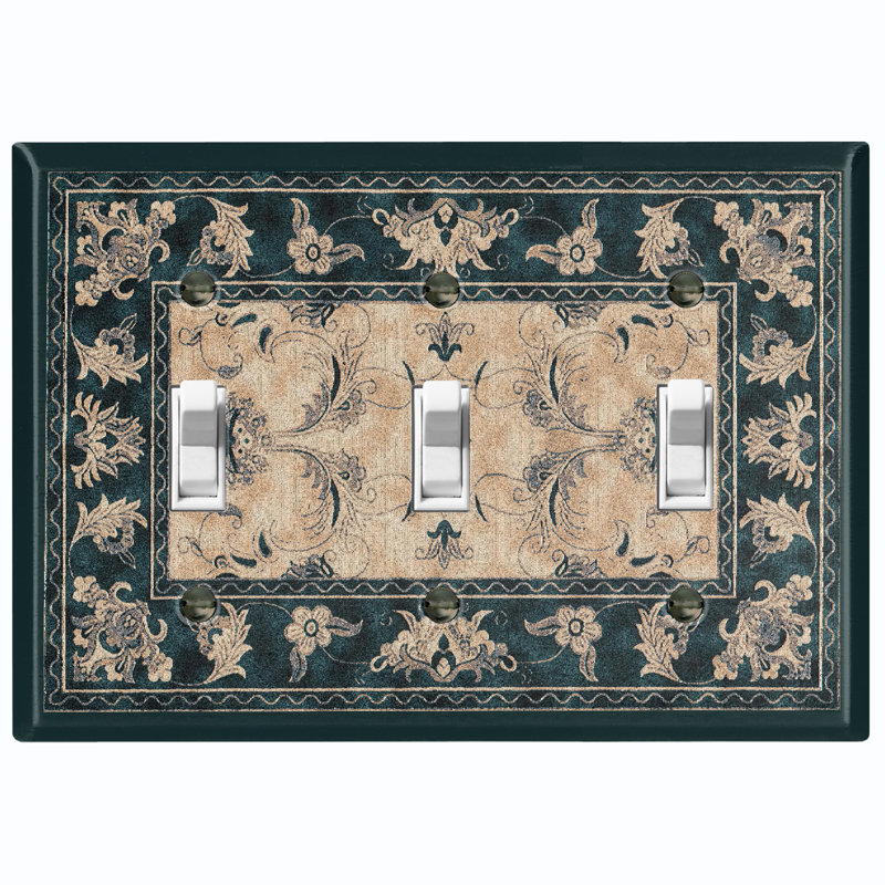 Plaque murale à 3 bandes Elegant Beige Green Green