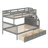 Stairway  Bunk Bed With Drawer, Storage And Guard Rail For Bedroom, Dorm, For Adults-1279282056