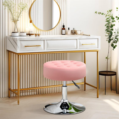 Modern Swivel Adjustable Height Accent Stool