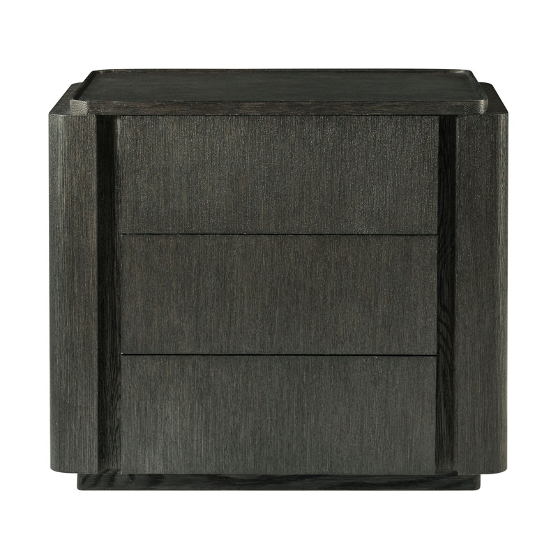 Repose 32'' W Solid Wood Nightstand, Charcoal Oak