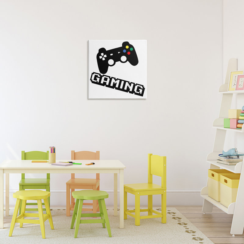 Playful Pixel Gaming Canvas, design par Marcus Prime, H 17 po x l 17 po