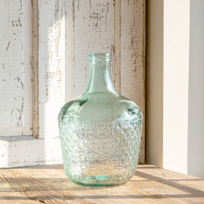 Glass Decorative Bottles, 16.75" H x 11.5" W x 11.5" D