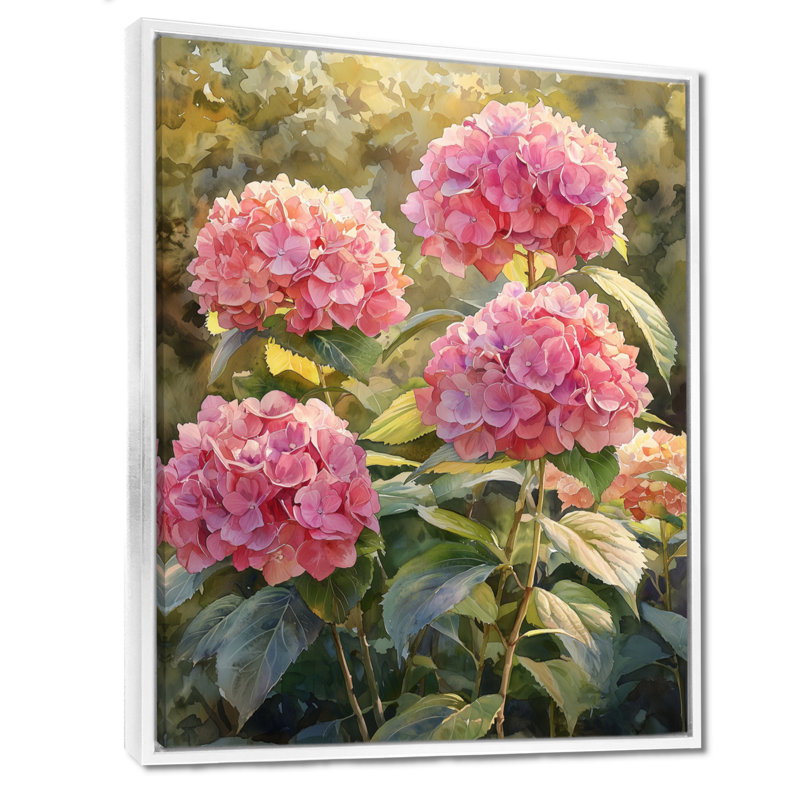 Alexis - impressions florales sur toile, H 32 po x l 16 po, Reproduction avec cadre flottant, Blanc