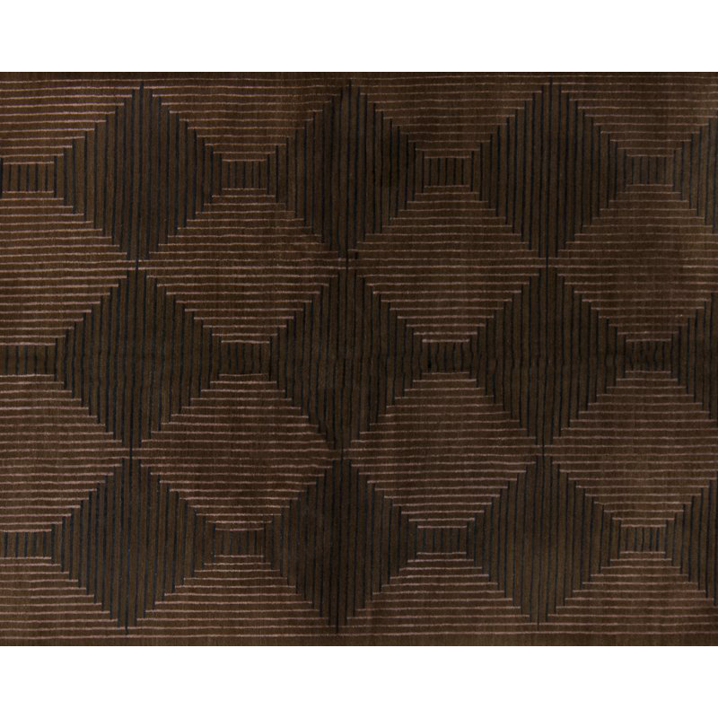 Custom Geometric Area Rug in Dark Gray