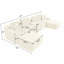 Canapé modulaire en nuage 127 po avec porte-gobelets, ports USB, 2 repose-pieds, sans assemblage requis, canapé dans une boîte pour le salon-692295517