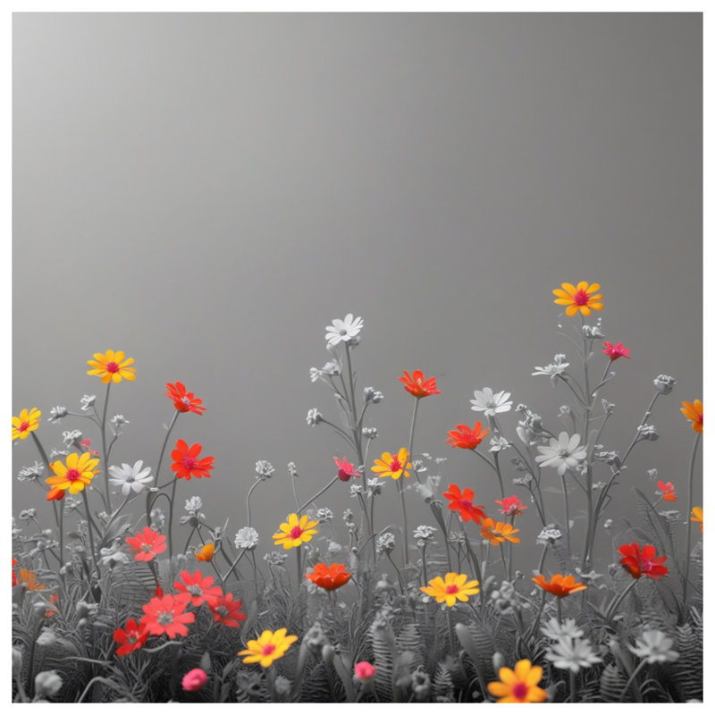 Édredon coloré Wildflowers Field, Grand lit