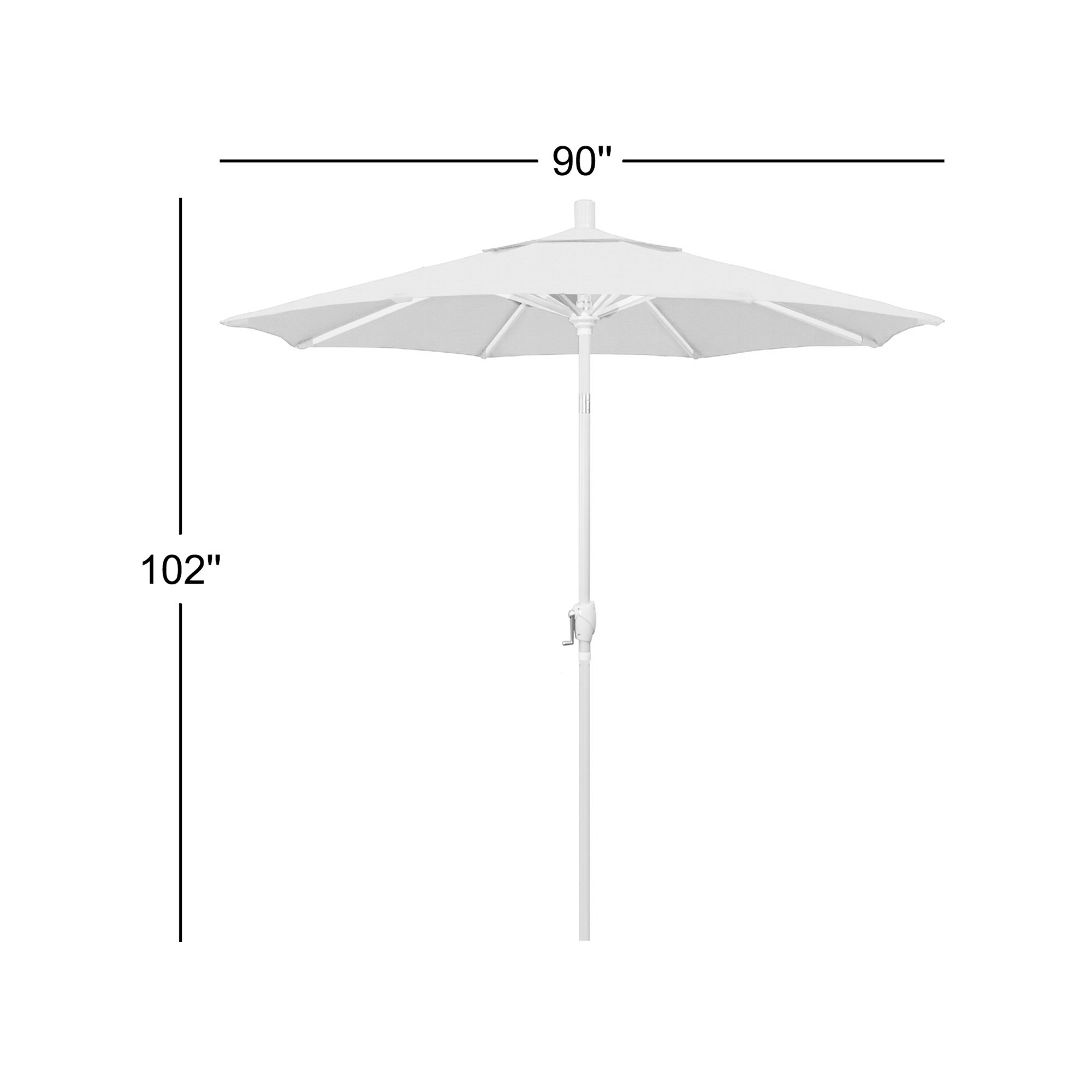 Wallach 90'' Outdoor Umbrella, Woven Granite Performance