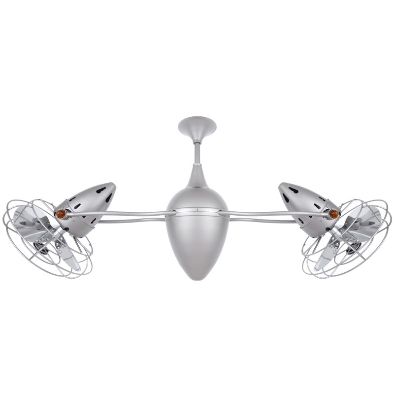 Ar Ruthiane Downrod Ceiling Fan, Brushed Nickel