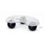 Chrisina Modern Coffee Table with 100% Tempered Glass Top, 47.2 x 11.8 x 27.6 inches | Durable Polyurethane Casting Legs | Stylish Walnut & Grey Finish | Perfect for Living Room or Office, Sleek and Contemporary Design-112290065-112290063
