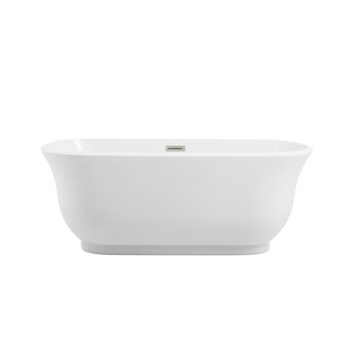 Chaylynn 59'' x 28'' Soaking Acrylic Bathtub