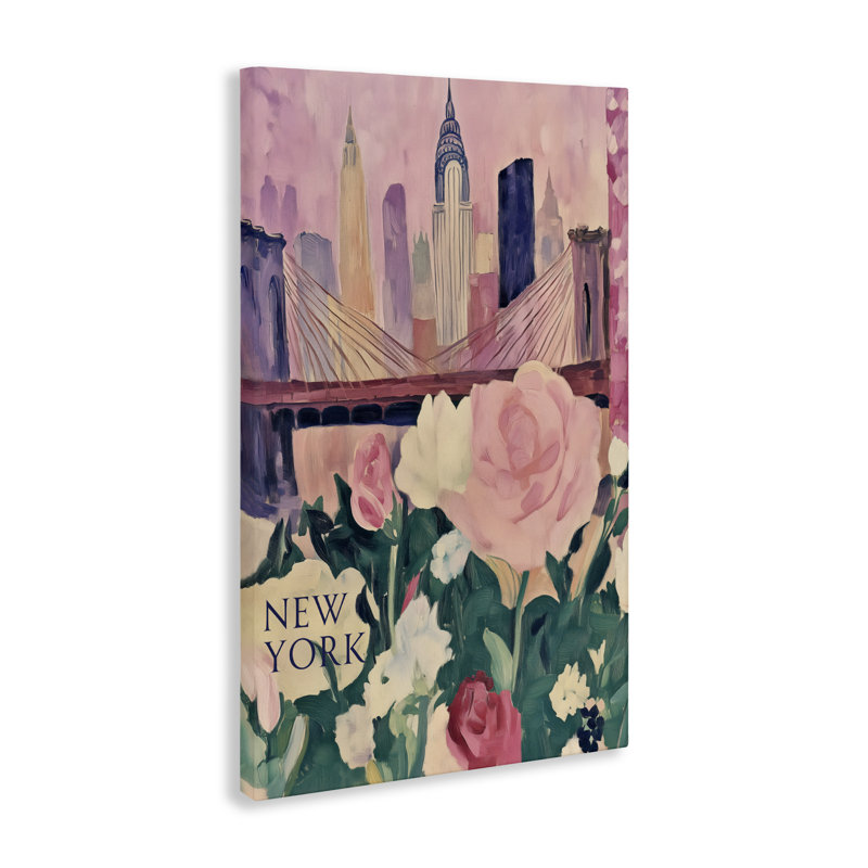 Toile New York Spring Cityscape, conception par Annabelle Hall, H 30 po x l 20 po