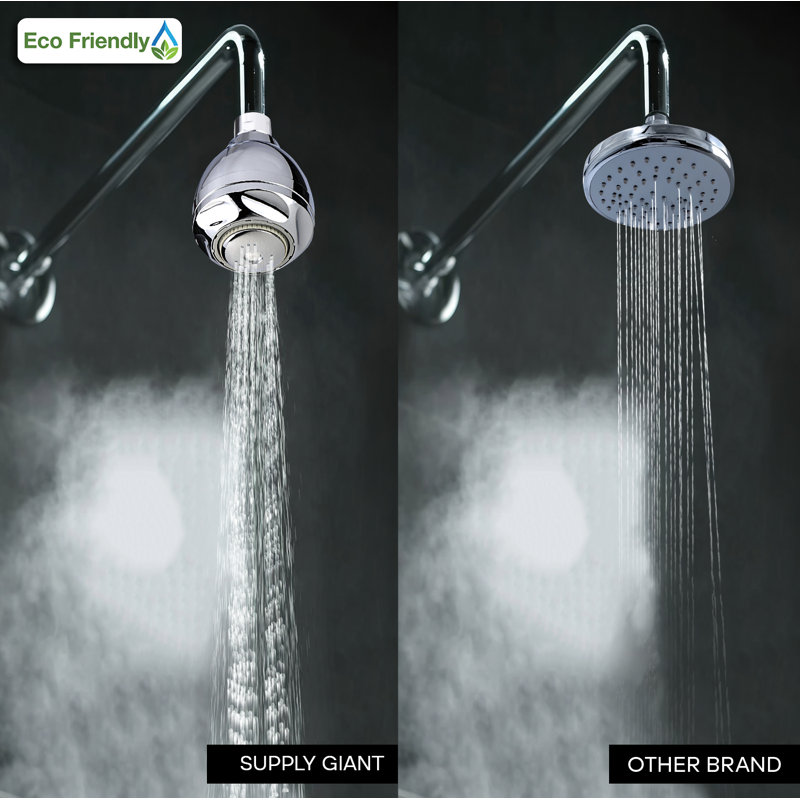 Pomme de douche 3 fonctions à tête de douche chromée 3 fonctions 2,75 po