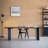 Black Free form Solid Wood Dining Table-4197607