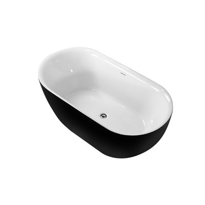 Malone 59 In. Freestanding Bathtub In Matte Black Finish