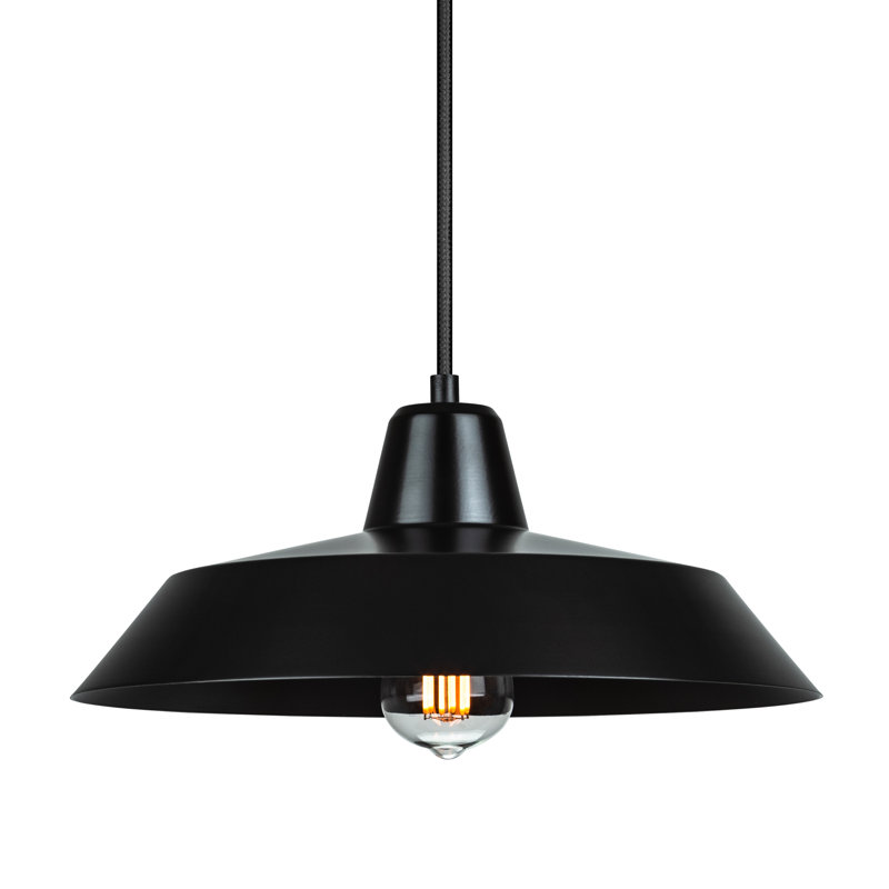 Cinco 1 - Light Black Dome Pendant, Black