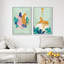 Guépard tropical, impression sur toile 2 pièces-91069586-91069589