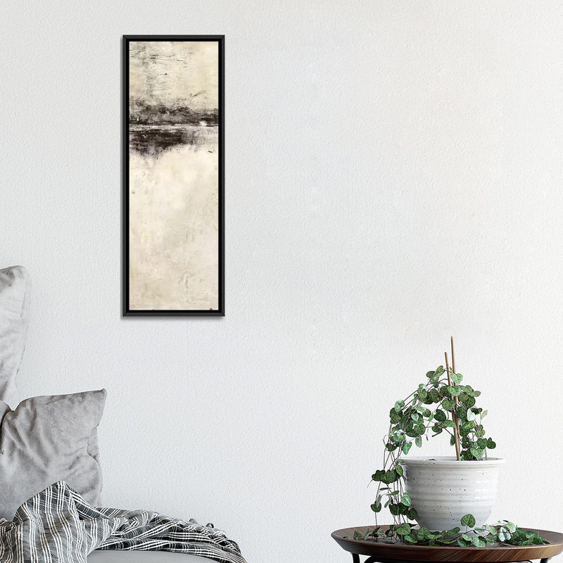 «Reflection in Ebony Panel I», reproduction sur toile, H 48 po x l 16 po x P 1,5 po, Toile avec cadre noir