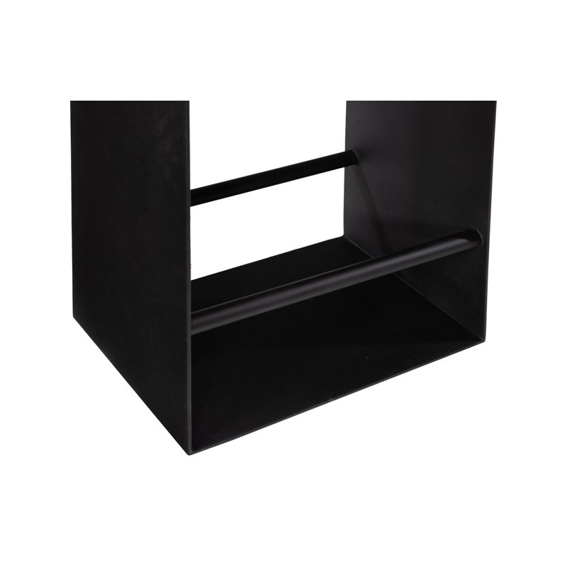 Bar Solid Wood Stool, Counter Stool (25” Seat Height), Black