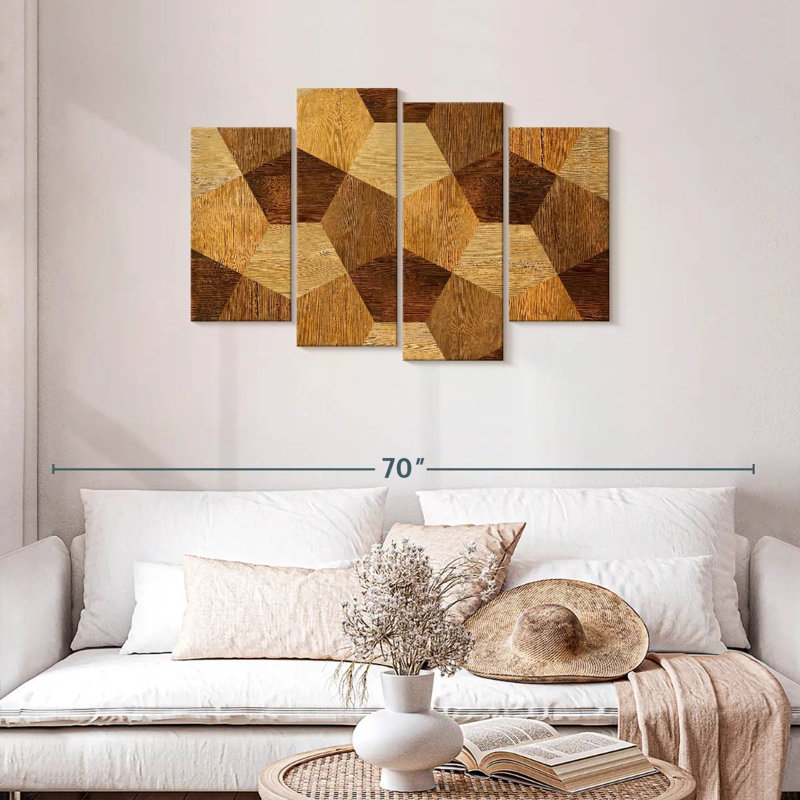 Avery Abstract Wood Decor, 27" H x 43" W