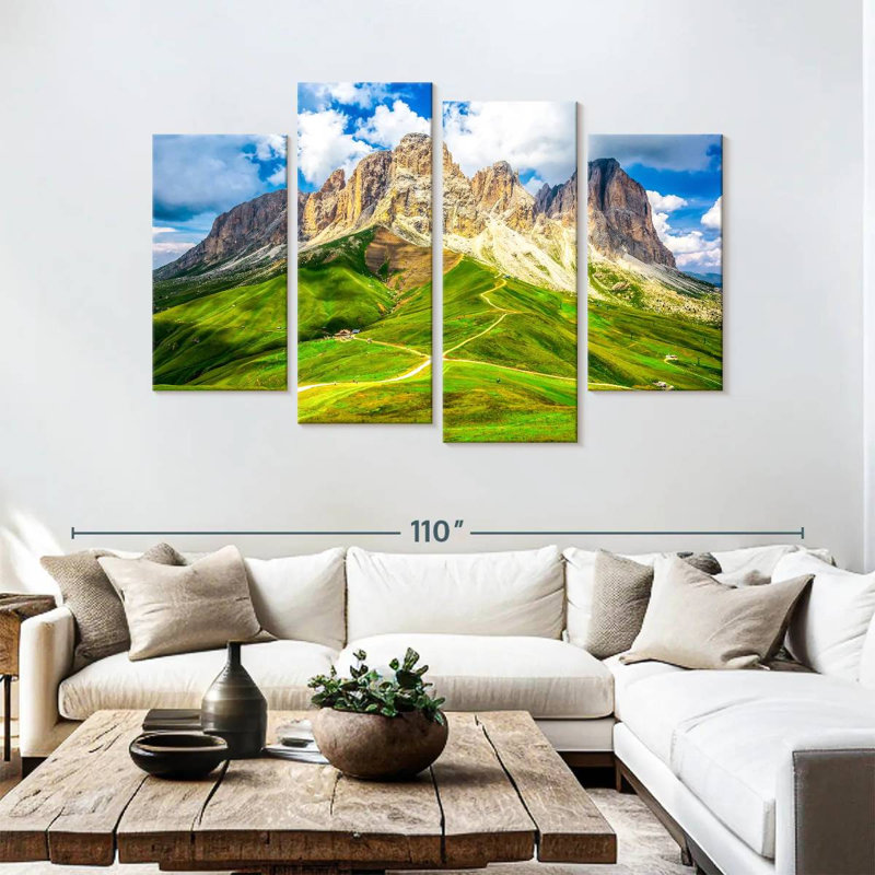 Scène de montagne Alvord Dolomites, H 54 po x l 84 po