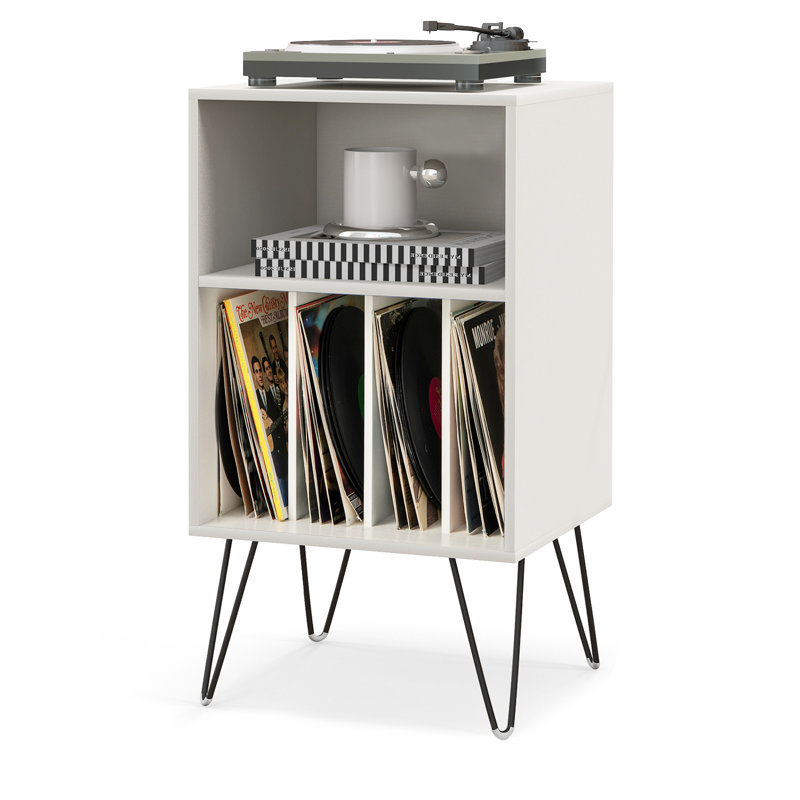 88cm H Media Shelves, White