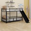 Metal Bunk Bed With Slide And Guardrails-196571182
